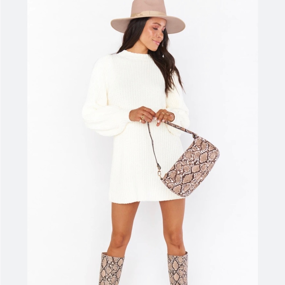 NWOT Dixon sweater dress cream chenille knit sz S